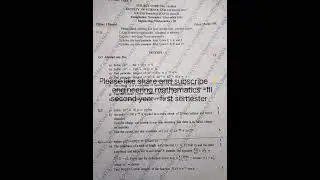 latest question paper engineering mathematics -III bamu university