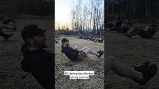 Nothing like PT at sunrise in Alaska, the land of the Midnight Sun. #wildlandfiretraining