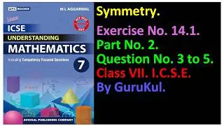 #Symmetry | Ex 14.1 Part2 Class 7 | ML Aggarwal ICSE UNDERSTANDING MATHEMATICS | #GuruKul2208