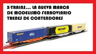 X-Trains 2390002 y 2390021 | Vagones Sggmrss VTG y Wascosa con contenedores de 45 pies | H0
