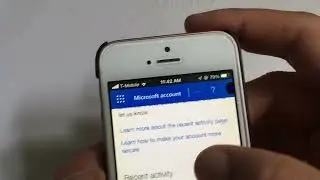 Microsoft Outlook I can't check suspicious login activity using iphone app. Have to use web browser