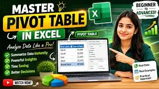 Master Pivot Tables in Excel (Beginner to Advanced) | Create Dashboards Instantly! 📊 