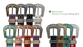 35158 50158 Rhinestone Belts Fashion Western Cowgirl Bling Studded Design Leather Belt