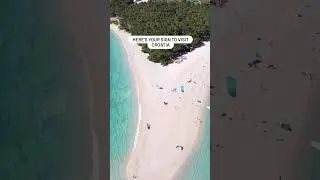 This is Golden Horn Beach in Croatia #travel #Croatia