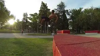 2/2 Side flip variations to achieve a front landing/flip in slowmo