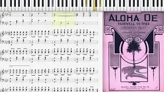 Aloha Oe arranged by Will B. Morrison (1915, Syncopated Waltz)