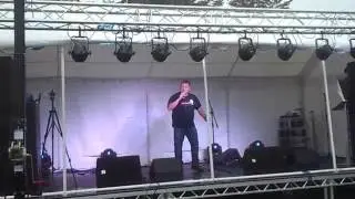 Amazing  Rapper Poet Shaun Moore..  at Glasgow green Indy  rally 2016