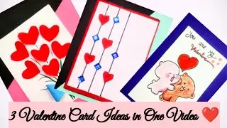 3 Easy Valentine&rsquo;s Day Card Making Ideas ❤️ | Handmade Paper Craft for Love