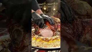 ASMR Whole Camel Roast with Saffron Rice | Traditional Arabian Desert Feast &ndash; One Perfect Slice