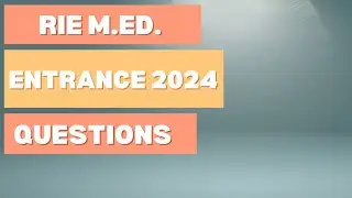 RIE M.Ed. Entrance Exam Paper 2024 | NCERT | RIE BHUBANESWAR | @OdiaAchievers