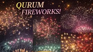 Unforgettable Fireworks at Qurum Beach 🎇 2025 Oman National Day 🇴🇲✨