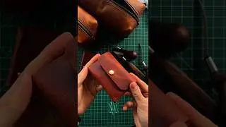 Nuovo modello di portafoglio compatto senza cuciture #leathercraft #leather #handmade #fattoamano