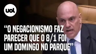 Moraes diz que 'negacionismo' faz parecer que o 8/1 foi um 'domingo no parque' e ironiza: 'Disney?'