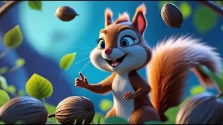 Squirrel Loves Nuts | Fun Animal Kids Rhyme | Rhyme Land