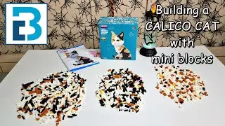 Block Center 3D Puzzle - CALICO CAT - 1390 Mini-Blocks Builder Set #gifted