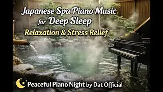 1 Hour Japanese Spa Piano Music for Deep Sleep & Relaxation | Peaceful Piano Night by Dat Official