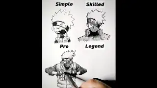 How to Draw Kakashi and StickMan FSF ART Trick | Easy Drawing