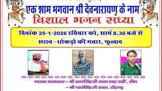 स्थान - धोकड़ो की गवार, फुलाद ||एक शाम भगवान श्री देवनारायण के नाम || सिंगर रतन सिंह रावत