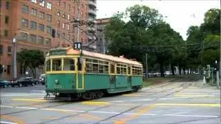 Melbourne City Circle trams - Historische Stra&szlig;enbahn in Melbourne