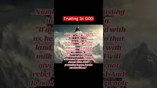 Numbers 14:8-9 - Trusting in God&rsquo;s Provision:  #jesuschrist #jesus #god #testimony_of_the_unsolved