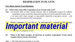 Inter 1st year botany 9th lesson respiration in plants question answers material guide notes new