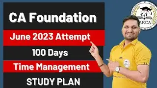 CA Foundation l July 2023 Attempt| Time Manegement| Study Schedule|Yes You Can