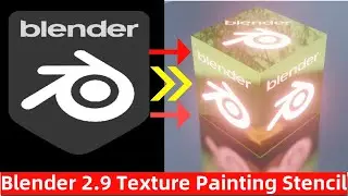 How to use stencil image on blender | Blender 2.9 texture painting stencil #blender #b3d #blender2.9