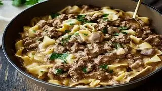 Creamy Ground Beef Pasta 🍝 | Viral Easy Dinner Recipe | Cheesy One-Pot Comfort Food