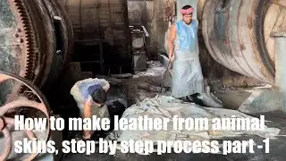 How to make leather from animal skins in a tannery | step by step process part -1 | How to tan hide