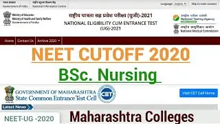 NEET 2020 Cut Off for BSc Nursing Admission in Government/Private Medical Colleges of Maharashtra