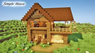 Minecraft Tutorial   How to Build a Simple Survival House with a Farm   Starter House  №24