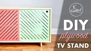 Zr&oacute;b to sam: Nowoczesny stojak pod telewizor lub konsola multimedialna ze sklejki // Poradnik - O...