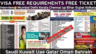 Today Assignment Abroad Time Free jobs in Saudi Kuwait Uae Qatar Oman Bahrain Fresher Can Apply