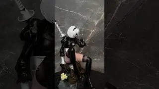 3d print and paint 2B (NieR Automata) #nierautomata #figures #3dprinting #actionfigures