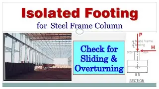 How to Check Stability of Reinforced Concrete Isolated Footings | Sliding & Overturning