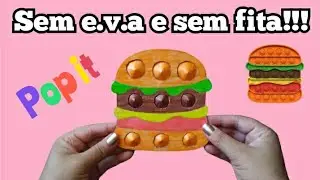 Pop it caseiro sem e.v.a e sem fita | Pop it caseiro de Hamb&uacute;rguer