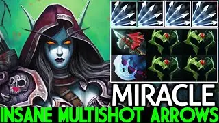 MIRACLE [Drow Ranger] Insane Multishot Arrows Full Wraith Band Build 7.26 Dota 2