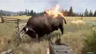 far cry 5: bull on fire