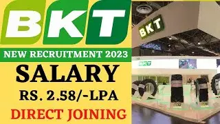 BKT Company Permanent JOB vacancy 2022 | Private company job | BKT job for freshers 2022 |Job 2022