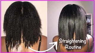 Watch Me Wash, Straighten & Trim my Hair || Straight Hair Routine (RELAXEDHAIR)