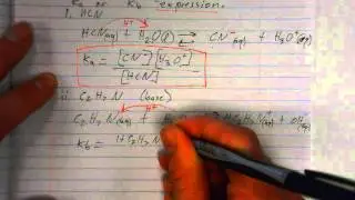 Acid & Base Dissociation Constant Expressions