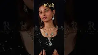 Diamond Necklace #diamond #diamondjewellery #polkijewellery #emerald #polki #rajwadajewels