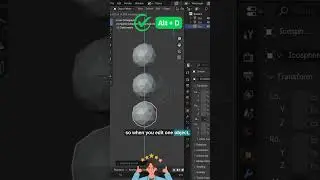 Blender Tip: Shift + D vs Alt + D ⚠️ #blender #tutorial #viral #shorts #trending