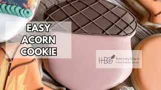 Simple Acorn Cookie ~ Step-by-Step Cookies ~ Decorated Sugar Cookies