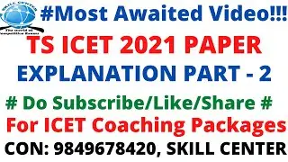 TS ICET 2021 PAPER EXP PART - 2