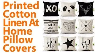 Printed Cotton Linen at home pillow covers