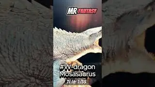 Mosasaurus 1/35 Scale by W-dragon: Dive into the Prehistoric Waters #short