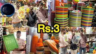 Rs.3/- Kumbarpet Bangalore Wholesale Plastic & Cutlery Shop😍Cheap &Best Price Super Quality👌Must Wha