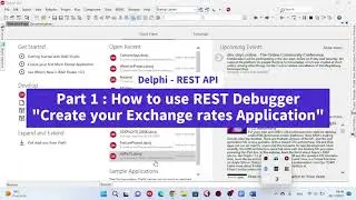 Delphi - REST API Part 1 : How to use REST Debugger "Create your Exchange rates Application"
