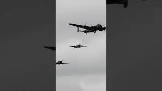 Lancaster, Spitfire and Hurricane Roar over Cosford!